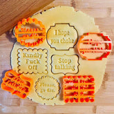 2021 NEW 4PCS Cookie Cutters Molds with Good Wishes Cookie Stamp Pastry Tools Biscuit Mold for Baking Fondant Cutter